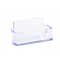 Suporte em ps cristalino com cacifo para cartões de visita